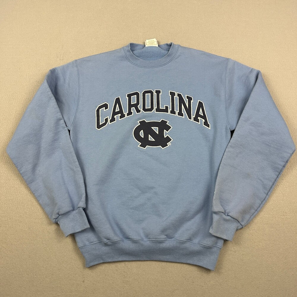 North Carolina Tar Heels Sweatshirt Men Small Carolina Blue Champion Crewneck *